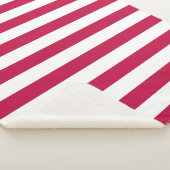 Bewerkbare kleuren en witte strepen sherpa deken (3/4)