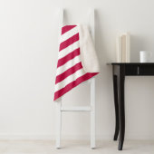 Bewerkbare kleuren en witte strepen sherpa deken (In situ)