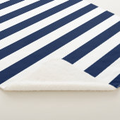 Bewerkbare kleuren en witte strepen sherpa deken (3/4)