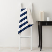 Bewerkbare kleuren en witte strepen sherpa deken (In situ)