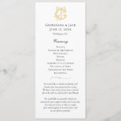 BEWERKBARE KLEUREN GJ Monogram JG Monogram Program Programmakaart (Voorkant)