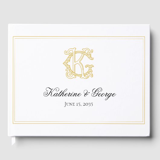 BEWERKBARE KLEUREN GK Monogram KG Monogram Gastenb Gastenboek (Voorkant)