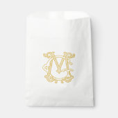 BEWERKBARE KLEUREN GM Monogram MG Logo Favoriet Ba Bedankzakje (Voorkant)