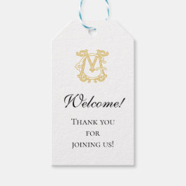 BEWERKBARE KLEUREN GM Monogram MG Logo Gift Label Cadeaulabel