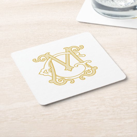 Bewerkbare Kleuren GM Monogram MG Logo Onderzetter (Schuin)