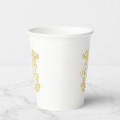 BEWERKBARE KLEUREN GM Monogram MG Monogram Cups Papieren Bekers (Rechts)