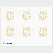 BEWERKBARE KLEUREN JG Monogram GJ Monogram Sticker (Vel)
