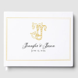 BEWERKBARE KLEUREN JJ Monogram JJ Crest Gastenboek