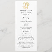 BEWERKBARE KLEUREN JJ Monogram JJ Crest Programma Programmakaart (Voorkant)