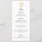 BEWERKBARE KLEUREN JJ Monogram JJ Logo Wedding Men Menu (Voorkant)
