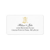 BEWERKBARE KLEUREN JM Monogram MJ monogram Labels (Voorkant)