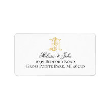 BEWERKBARE KLEUREN JM Monogram MJ monogram Labels