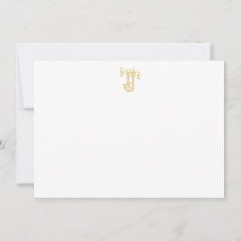 BEWERKBARE KLEUREN JT Monogram TJ Monogram Notecar Notitiekaartje