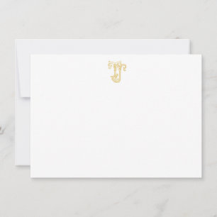 BEWERKBARE KLEUREN JT Monogram TJ Monogram Notecar Notitiekaartje
