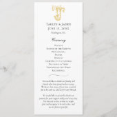 BEWERKBARE KLEUREN JT Monogram TJ Monogram Program Programmakaart (Voorkant)