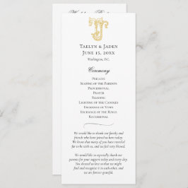 BEWERKBARE KLEUREN JT Monogram TJ Monogram Program Programmakaart