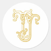 BEWERKBARE KLEUREN JT Monogram TJ Monogram Sticker (Voorkant)