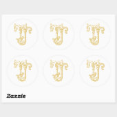 BEWERKBARE KLEUREN JT Monogram TJ Monogram Sticker (Vel)
