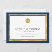 Bewerkbare kleuren Klassiek Gold Monogram Opslaan Kaart (Voorkant)