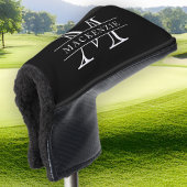 Bewerkbare kleuren Klassieke rand naam Monogram Golfheadcover