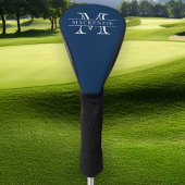 Bewerkbare kleuren Klassieke rand Naam Monogram Golfheadcover