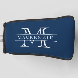Bewerkbare kleuren Klassieke rand Naam Monogram Golfheadcover
