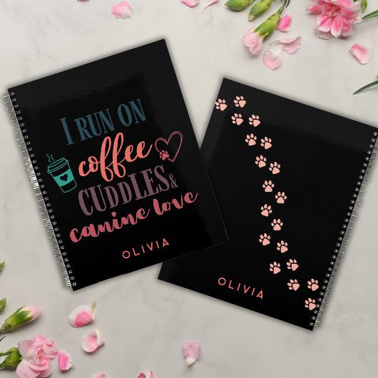 BEWERKBARE KLEUREN Koffie, knuffels en hondenliefd Planner