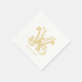 BEWERKBARE KLEUREN KW Monogram WK Monogram Servett Servet (Hoek)