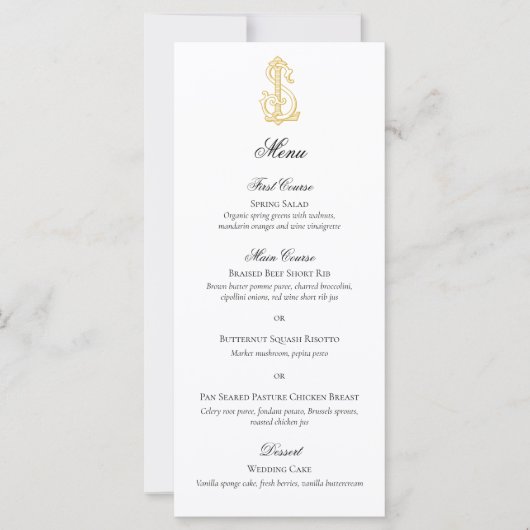 BEWERKBARE KLEUREN LS monogram SL monogram Menu (Voorkant)