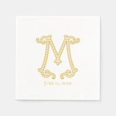BEWERKBARE KLEUREN M Monogram M Logo servetten (Voorkant)