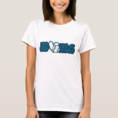 Bewerkbare kleuren Mama Love Baseball Matching Min T-shirt (Voorkant)
