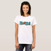 Bewerkbare kleuren Mama Love Footbal Matching T-shirt (Voorkant volledig)