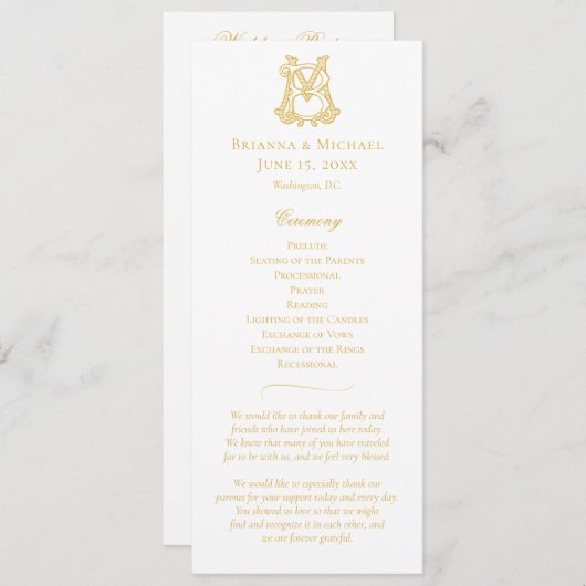 BEWERKBARE KLEUREN MB Monogram BM Monogram Program Programmakaart (Voorkant / Achterkant)