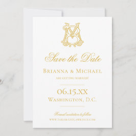 BEWERKBARE KLEUREN MB Monogram BM Monogram Save The Date