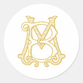 BEWERKBARE KLEUREN MB Monogram BM Monogram Sticker (Voorkant)