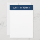 Bewerkbare kleuren met witte strepen Naam toevoege Notitiekaartje (Voorkant)