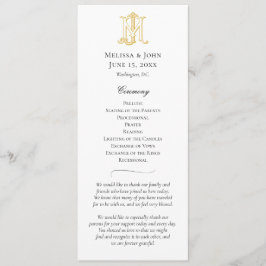 BEWERKBARE KLEUREN MJ Monogram JM Monogram Program Programmakaart