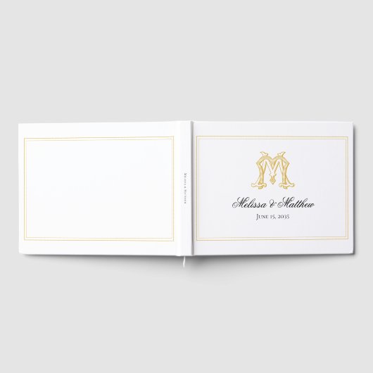 BEWERKBARE KLEUREN MM Monogram MM Crest Guest Book Gastenboek (Volledig)