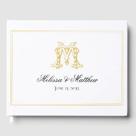 BEWERKBARE KLEUREN MM Monogram MM Crest Guest Book Gastenboek
