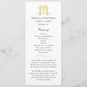 BEWERKBARE KLEUREN MM Monogram MM Logo Programma Programmakaart (Voorkant)