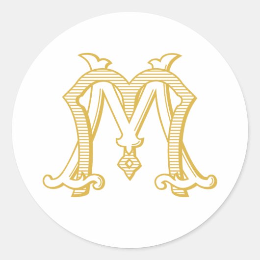 BEWERKBARE KLEUREN MM Monogram MM Logo Sticker (Voorkant)