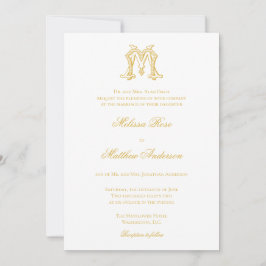 BEWERKBARE KLEUREN MM Monogram MM Logo Uitnodiging