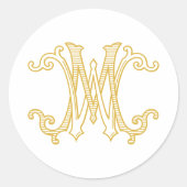 BEWERKBARE KLEUREN MW Monogram WM Monogram Sticker (Voorkant)