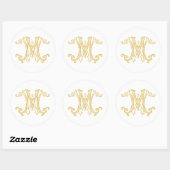 BEWERKBARE KLEUREN MW Monogram WM Monogram Sticker (Vel)