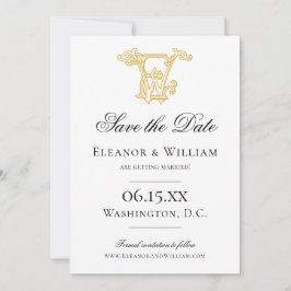 BEWERKBARE KLEUREN NIEUW Monogram WE Monogram Uitn Save The Date