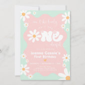 Bewerkbare kleuren ONEderful Daisy Summer Birthday Kaart (Voorkant)
