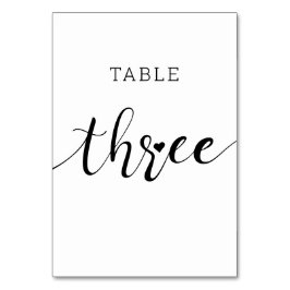 Bewerkbare kleuren Schattige hart script drie brui Kaart