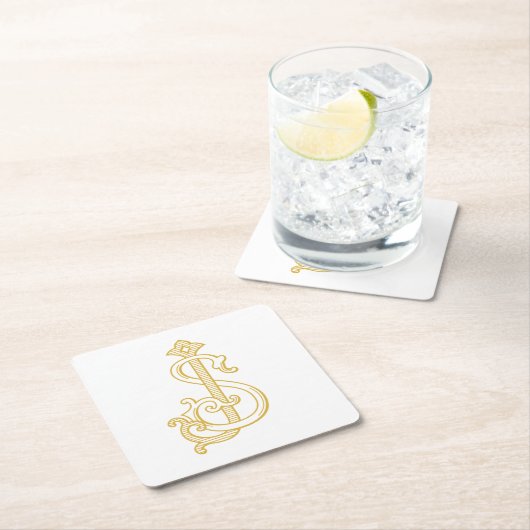 BEWERKBARE KLEUREN SJ Monogram JS Logo Onderzetter (Insitu)