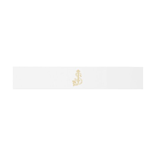 BEWERKBARE KLEUREN SJ Monogram JS Monogram Belly B Uitnodigingen Wikkel (Vlak)