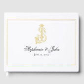 BEWERKBARE KLEUREN SJ Monogram JS Monogram Gastboe Gastenboek (Voorkant)